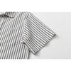 Men's Summer Casual Knitted Shirt Short Sleeve Striped Hawaiian Beach Top Fashionable Blouse