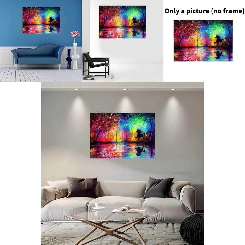 Unframed Horse Wall Art Canvas Animal Painting For Bedroom And Lounge Decor