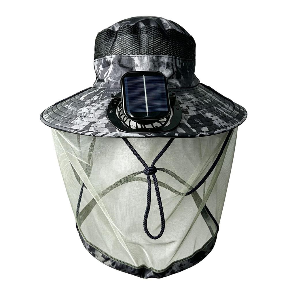 Camouflage Fisherman Hat Wide Brim Mosquito-proof Hat Creative Fishing Sun Cap  Summer
