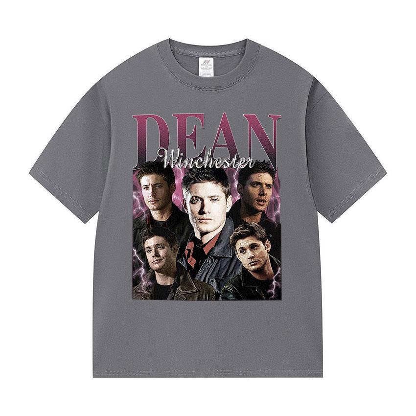 Vintage Dean Winchester Actor Graphic T Shirt Unisexs Fashion High Quality Clothing Tshirts Unisex 100 Cotton Oversized TShirt
