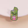 Cartoon Comedy Animation Enamel Pin Cute Cat Crocodile Equali-tea Spread Positivitea Brooch Lapel Badge Jewelry Gift for Friends