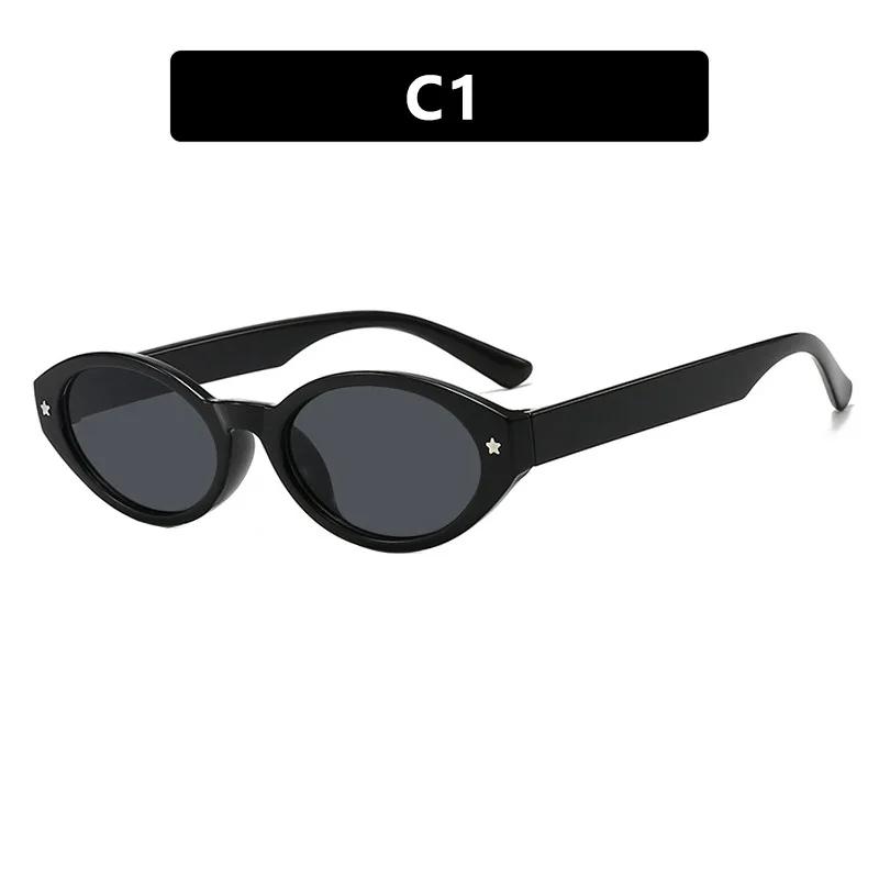2025 New Women Sunglasses Narrow Oval Frame Luxury Brand Design Popular Style Outdoor Female Sunglasses Sunshade Glasses Uv400