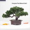Artificial Bonsai Pine Tree for Indoor Decoration - Small Green Plant Ornament for Home or Living Room