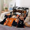 Volleyball Anime Plaid Haikyuu Decken Korallen Fleece Plüsch Dekoration Miya Atsumu Manga Weiche Überwurfdecken für Bett Reise Quilt