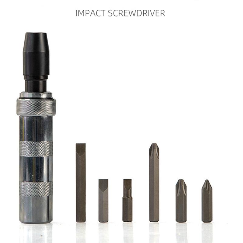 A96I-Impact Screwdriver 7-Piece Screwdriver Socket Nut Tapping Dead Screw Piercing Screwdriver Easy To Use