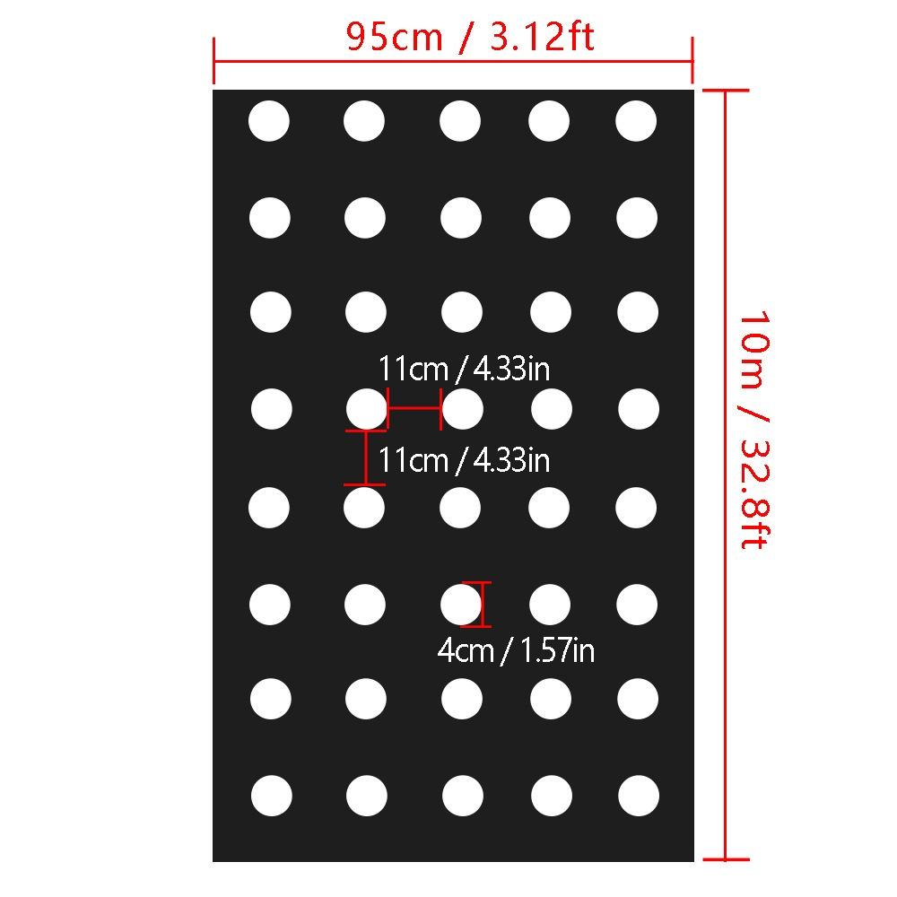 10M Пленка для укрытия растений с перфорацией, Черная мульчирующая пленка, Пластик, Садовая теплица, Агрозащита от заморозков, Борьба с сорняками