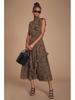 2023 Retro Floral Print Sleeveless Ruffle Dress for Women