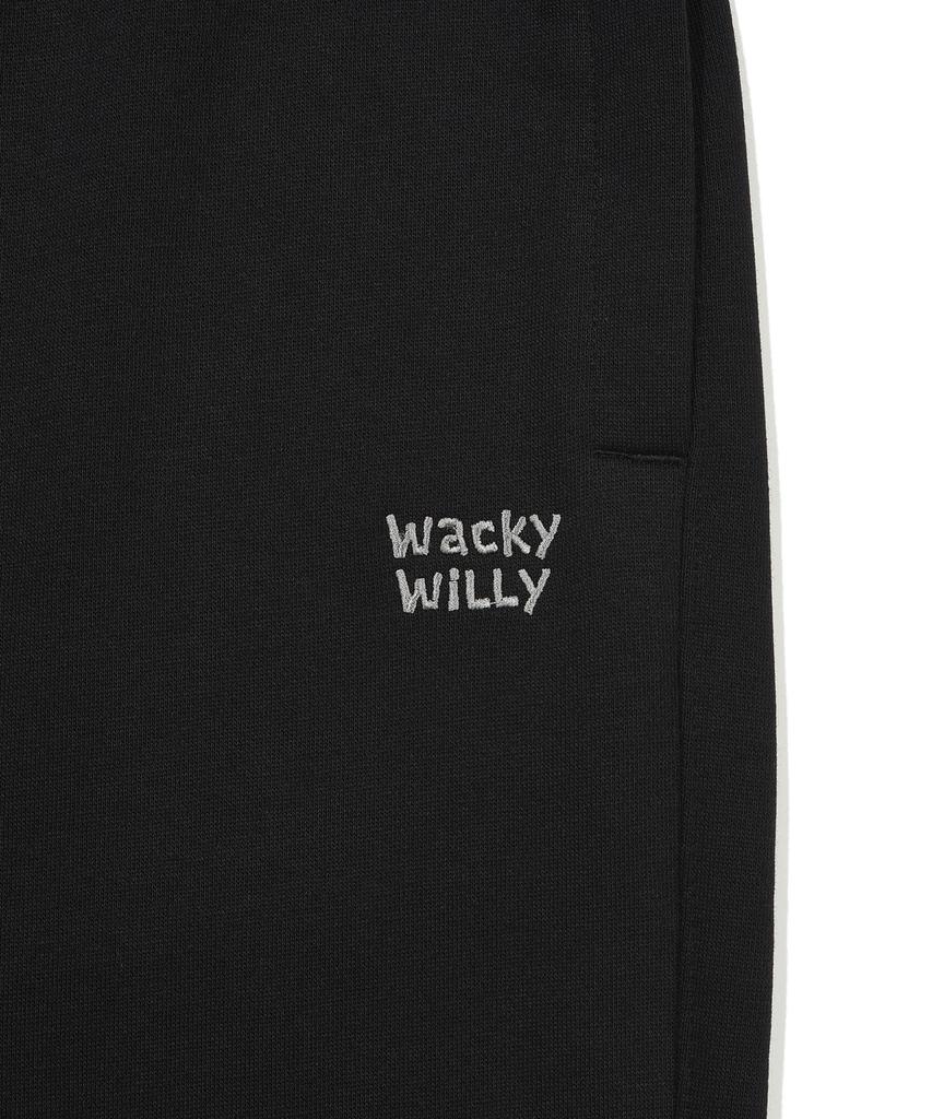 WACKY WILLY Signature Wide Sweatpants Black