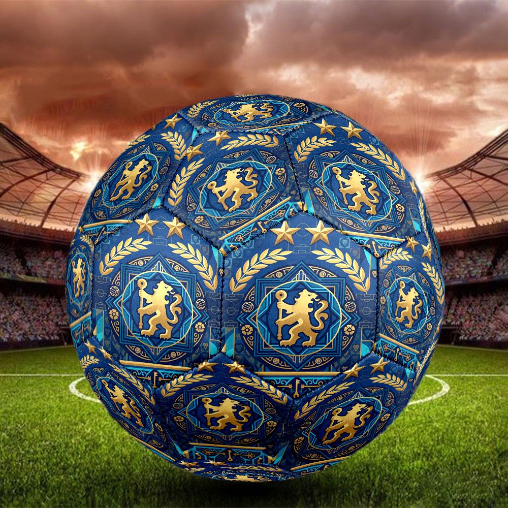 Chelsea Football Club Print Size 5 Soccer Ball, Standard Match Football for Sports Game and Team Practice, Ideal Gift for Soccer Fans