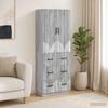 2 Piece Cabinet Set Grey Sonoma 66 x 34.5 x 87 cm Particleboard