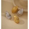 18K Gold Plated Geometric-shaped Stud Earrings Women Sterling Post Vintage Minimalist Fashion Jewelry