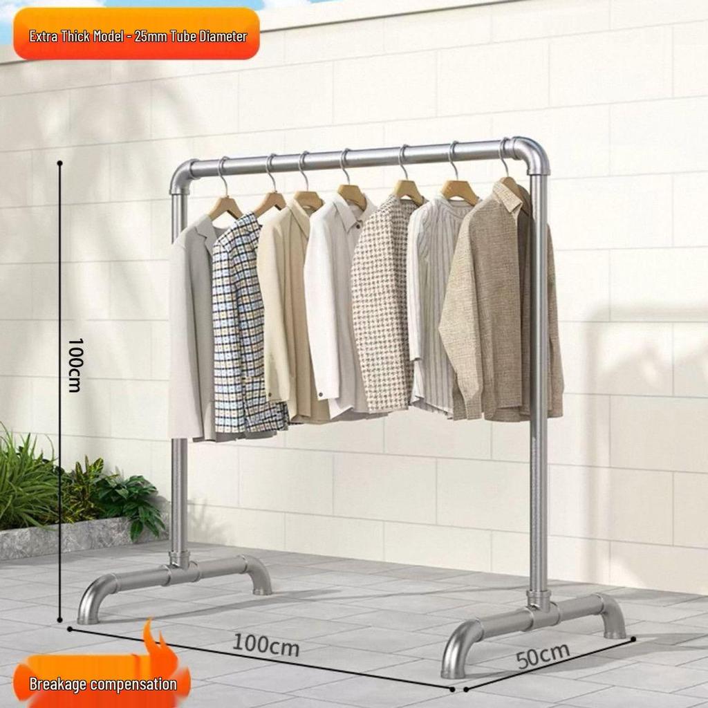 Stainless Steel Floor-Standing Drying Rack for Clothes