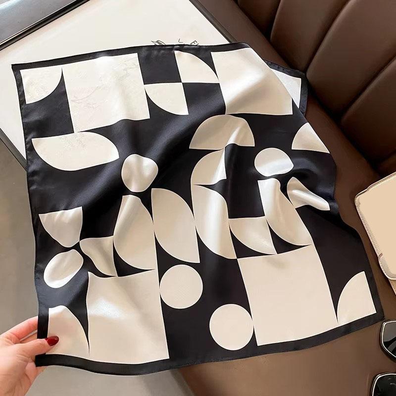 Scarf Silk Bandana Women Square Scarves Wrap Kerchief Spring Fashion Luxury High Quality Headband Hijab Shawls