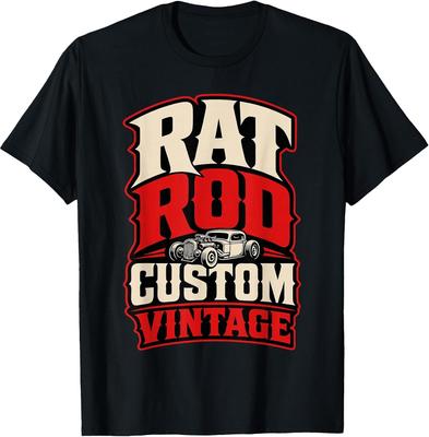 Vintage Rat Rod Garage Mechanic Hotrod Graphic T-Shirt For Car Lovers