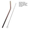 Stainless Steel Straw Reusable BPA-free Colorful Ice Flower Design Drinking Straw with Cleaning Brush