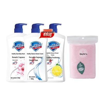 Safeguard Shower Gel Variety Pack (3x650g) with Towel