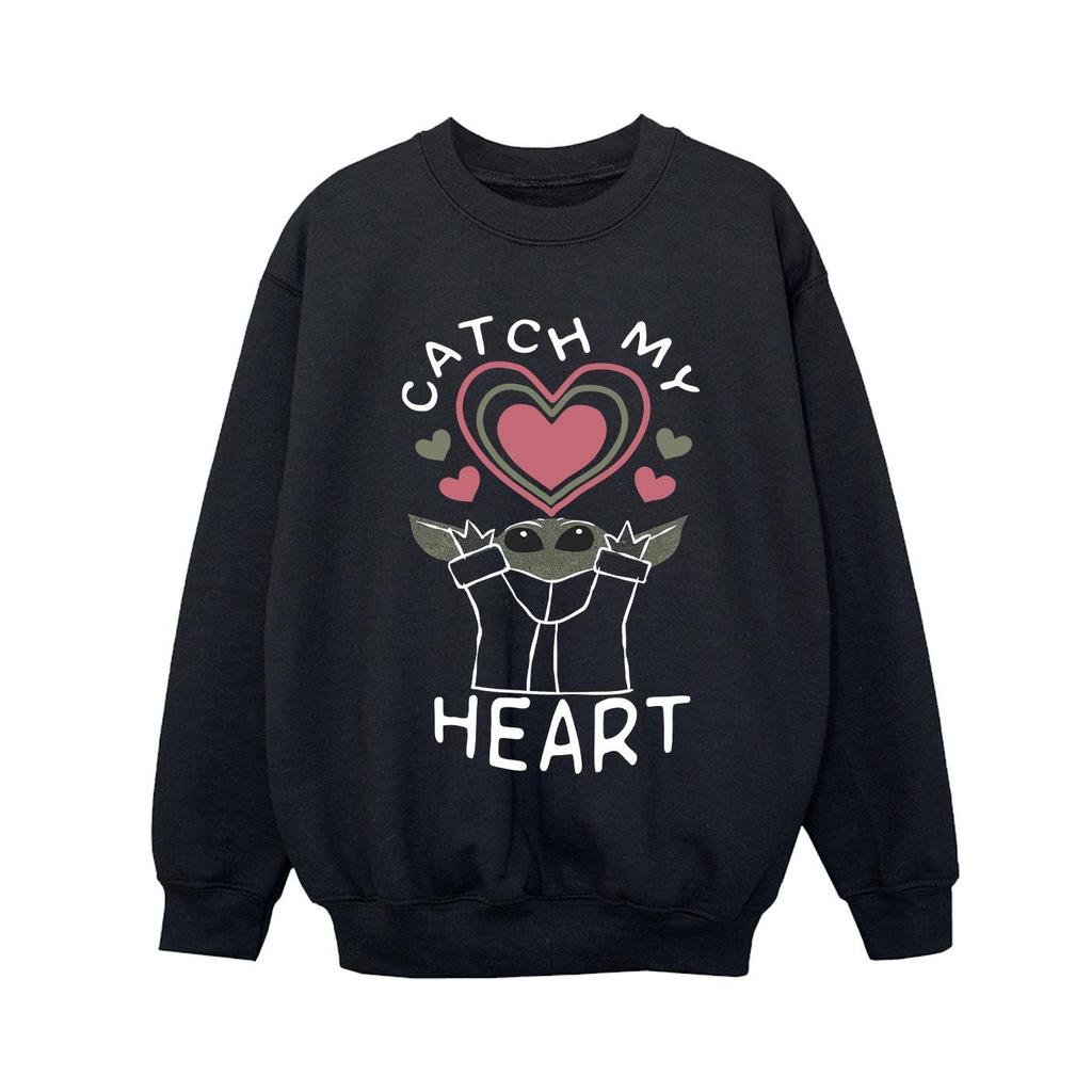 Star Wars Mandalorian Boys Catch My Heart Sweatshirt