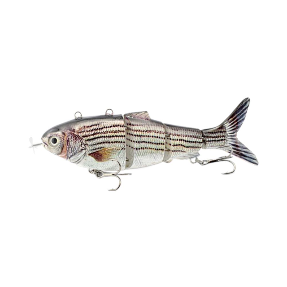 Automatische Swimbait Angelköder 13cm 4-Segment Mehrgelenkiger Köder Elektrischer Robotischer Angelköder Auto USB Wiederaufladbar Pesca