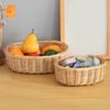 Handwoven Rattan Fruit Tray For Home Use Natural Materials Large Capacity Easy to Clean for Kitchen or Dining Room