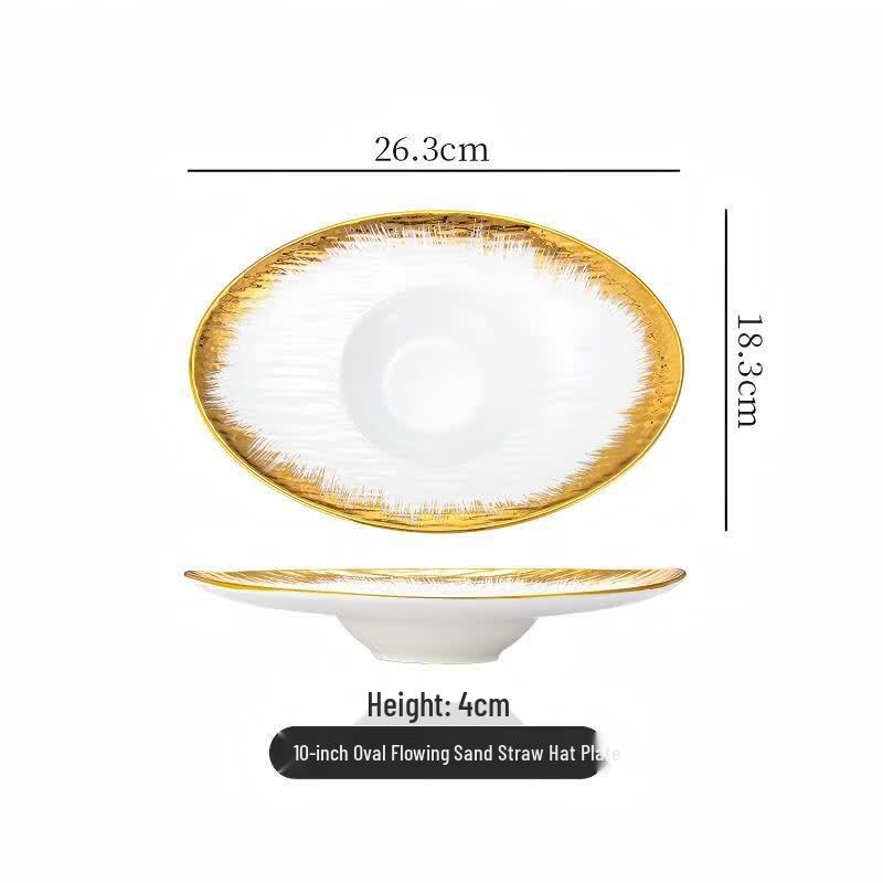 De Ruien Ceramic Quicksand Finish Serving Plates