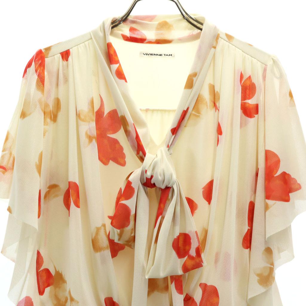 VIVIENNE TAM made in Japan Overall handle Short sleeve Chiffon Flare one piece Women Used