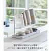 Yamazaki Wide Jug Bottle Stand, White, Approx. 32cm W X 12cm D X 17cm H, Tower, Water Bottle Stand, Dish Drainer, 5409