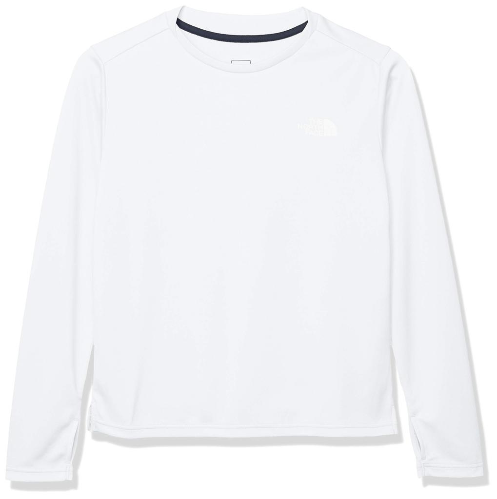 The North Face Long Sleeve Sunrise Size 100 Tee, White,