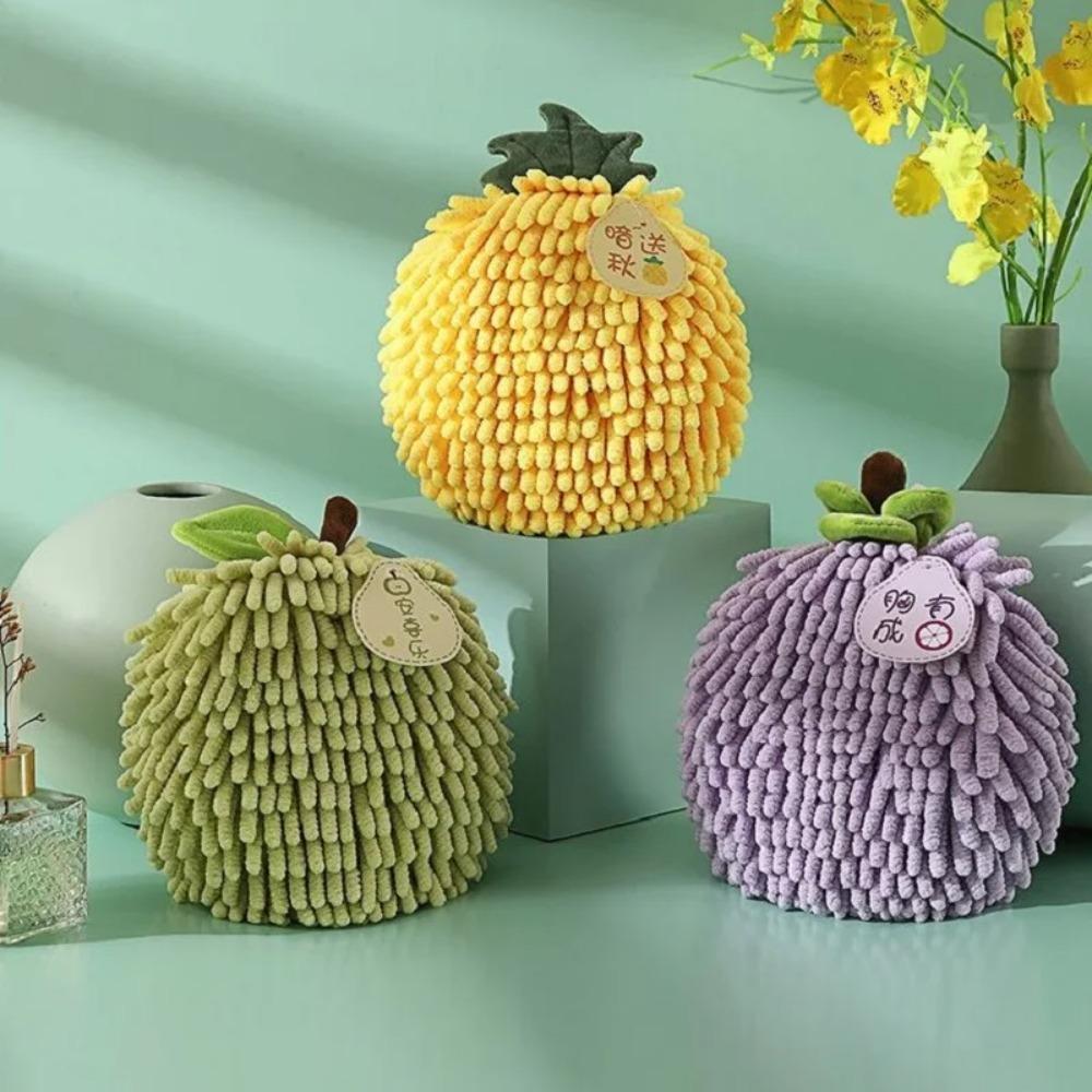 

Ball Shape Chenille Hand Towels Portable Absorbent Towels Wipe Hand Towel Bathroom фиолетовый