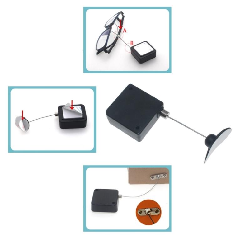 1/2/4Pieces Retractable Remote Control Tethers Leashes for TV and DVDs Ensures Security