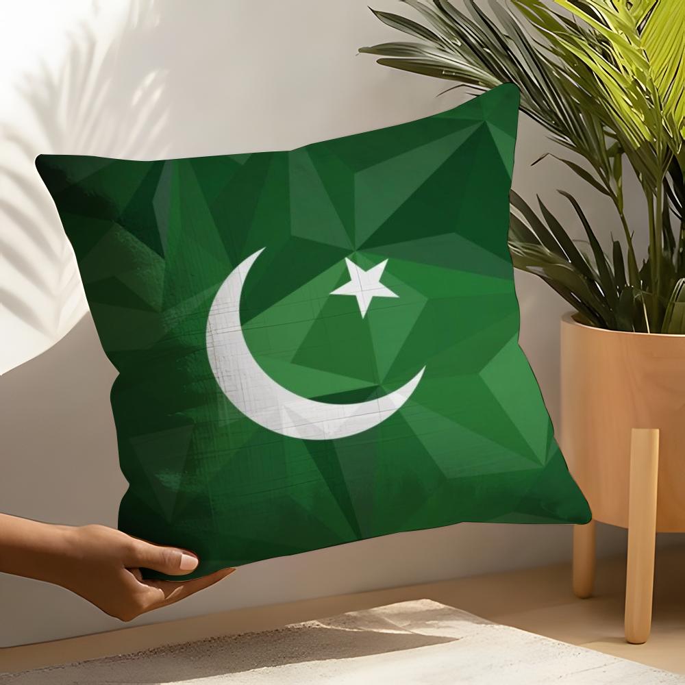 Nation Pakistan Flag Pillow Case Linen Cushion Covers For Decorative Sofa Home Pillows Case Car Chair Pillows Cases