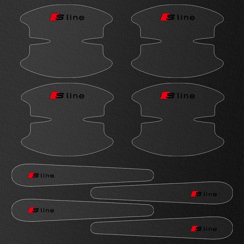 8Pc Transparent Car Door Handle Bowl Anti Scratch Protective Sticker For Audi C7 C6 C5 B5 B6 B7 B8 B9 D3 Q3 Q5 Q7 TT A1 A3 A4 A5