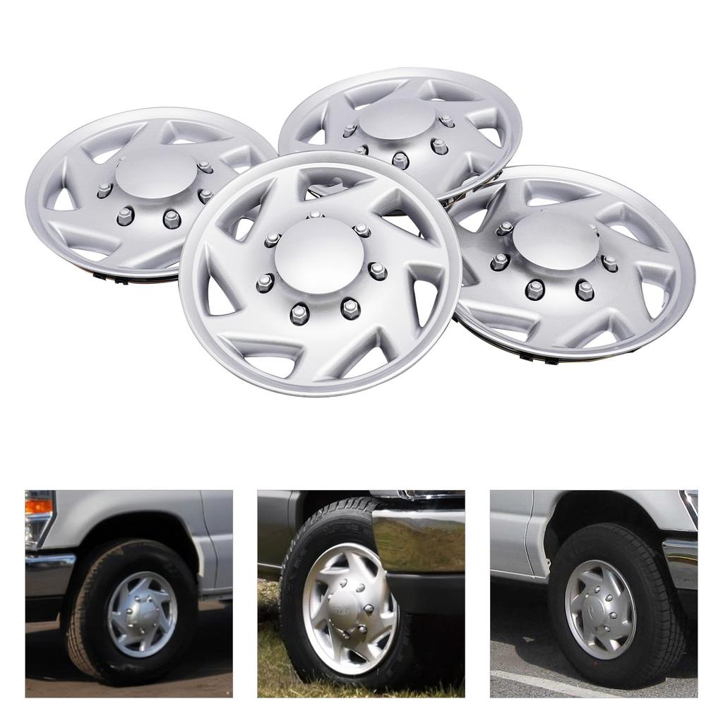 Hub Caps, Wheel Covers Fit for 99-18 Ford Econoline E250 E350 E450 Van Full Wheel Covers Hub Caps Rim Simulators