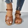 Large Size Flat Sandals Women's Summer New Round Toe