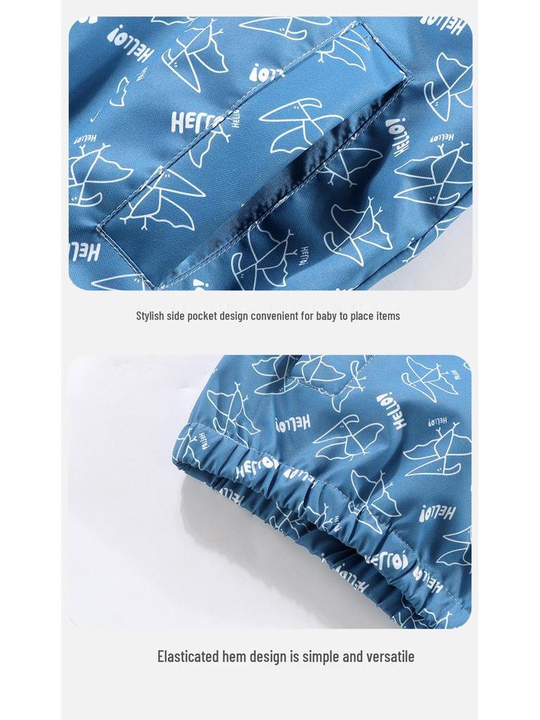 Kinder Wasserdichte Windjacke mit Kapuze für Jungen und Mädchen - Outdoor Wanderjacke, Modische Frühlings-/Herbst-Cardigan-Oberteil.