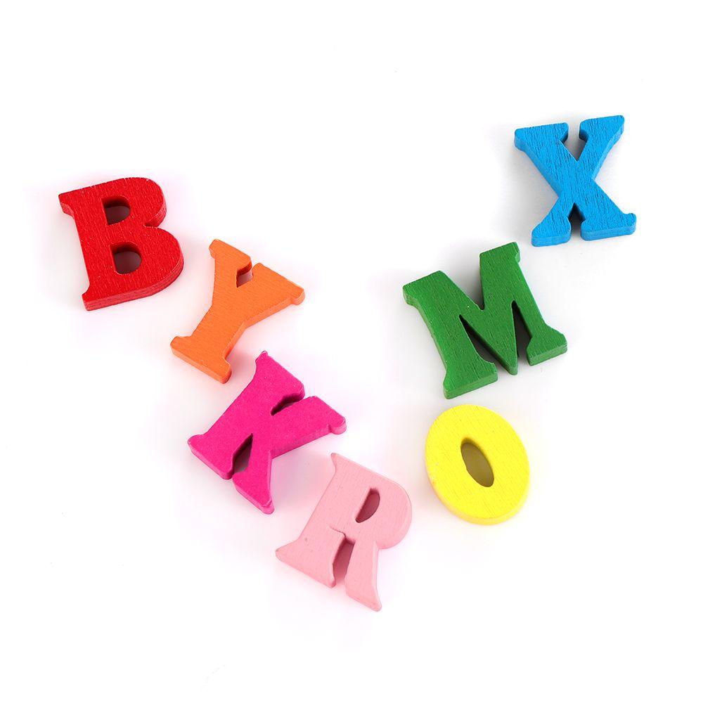 100Pcs New Home DIY Wooden Letters Alphabet Scrapbooking Wall Decorative