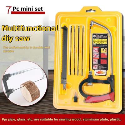 Hot Selling 7 In 1 Handmade Hacksaw Blade Pruning Set for Metal & Wood Multifunctional DIY Mini Carpentry Handmade Hacksaw Kits