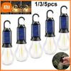 1/3/5 Solar Light Bulbs LED Camping Lights with 3 Modes Outdoor Hanging Tent Lights Suitable for Camping Hiking and Fishing