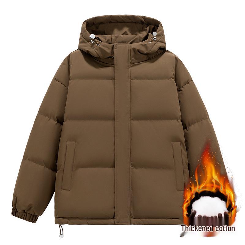 Мужская хлопковая куртка с капюшоном: Межгосударственная пара, уличный пуховик, толстый, теплый, однотонный, большого размера, верхняя одежда. M