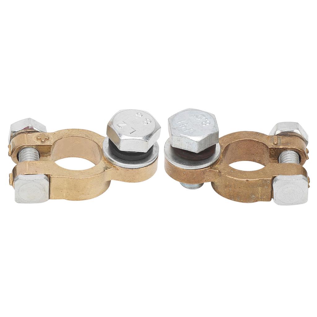 4pcs Battery Cable Terminal 300A Brass Battery Terminal Connector M10 for Automobiles Trucks Caravan