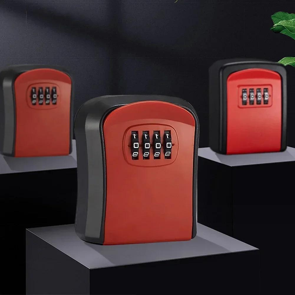 1PC Lock Key Storage Box Wall Mount Outdoor Lock Box for House Keys Key Safe with Combination Lock 5 Key Capacity
