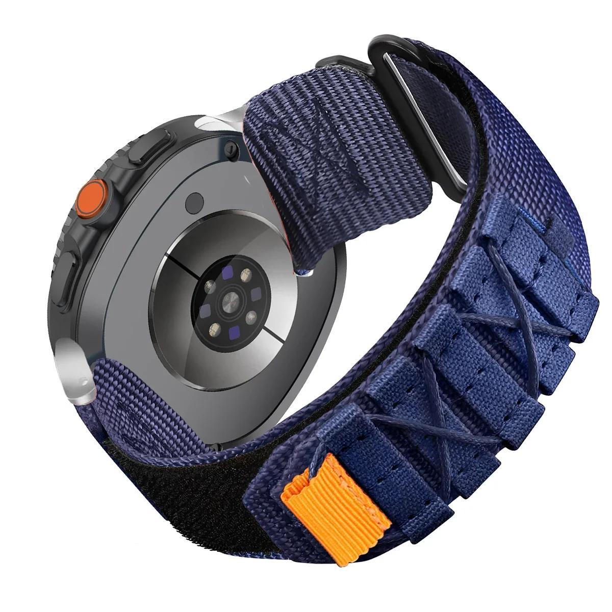 

Нейлоновый ремешок-петля для Samsung Galaxy Watch 8 40мм 44мм 8Classic 46мм спортивный браслет для Galaxy Watch Ultra 2025 47мм ремешок Galaxy Watch7 Ultra 47mm синий