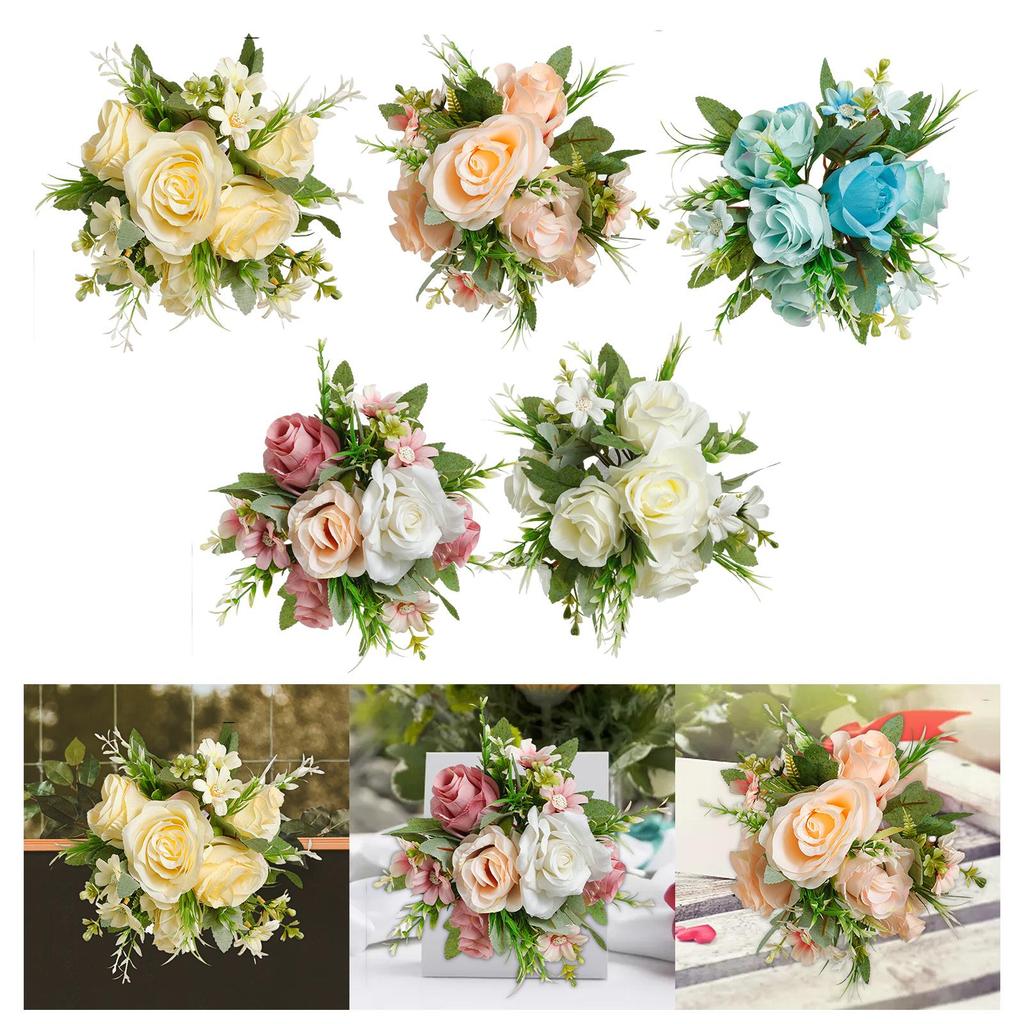 Artificial Flower Balls Bouquet for Centerpieces Fake Flower Kissing Balls for Bedroom Party Valentine's Day Baby Shower