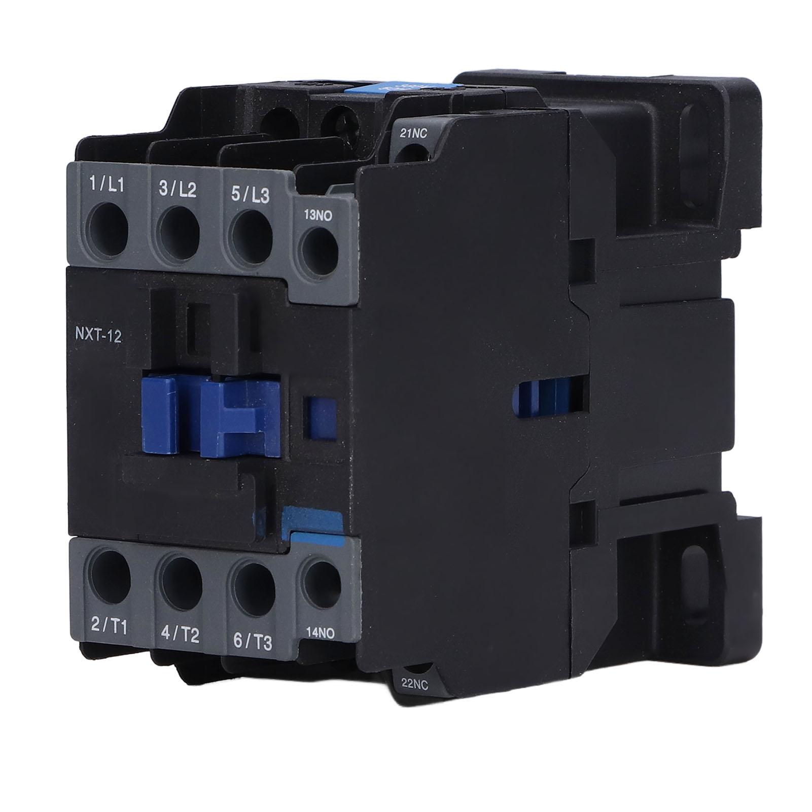 

AC Contactor DIN Rail Mount Contactor for Home Industrial Circuit Control 380V 50Hz 12A NXT‑12