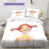 Pippi Longstocking Pattern Bedding,Quilt Set Quilt Cover Pillowcase Home Birthday Gift (1 * Duvet Cover + 2 * Pillowcase, Without Core)