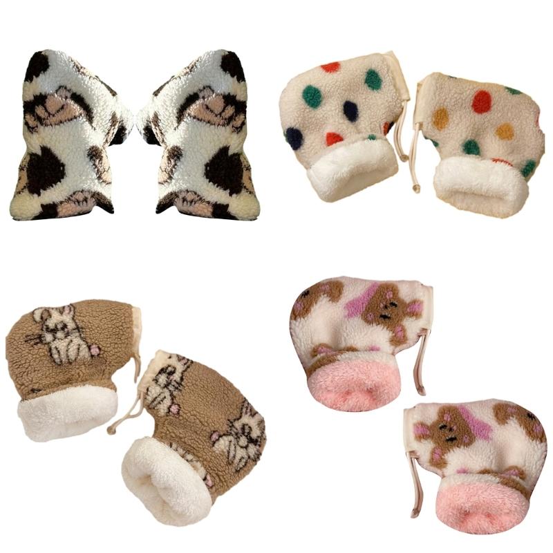 1 Pair Cartoon Scooter Mittens Children's Balance Car Gloves Warm and Soft Hand Gloves for Outdoor Sports Activities