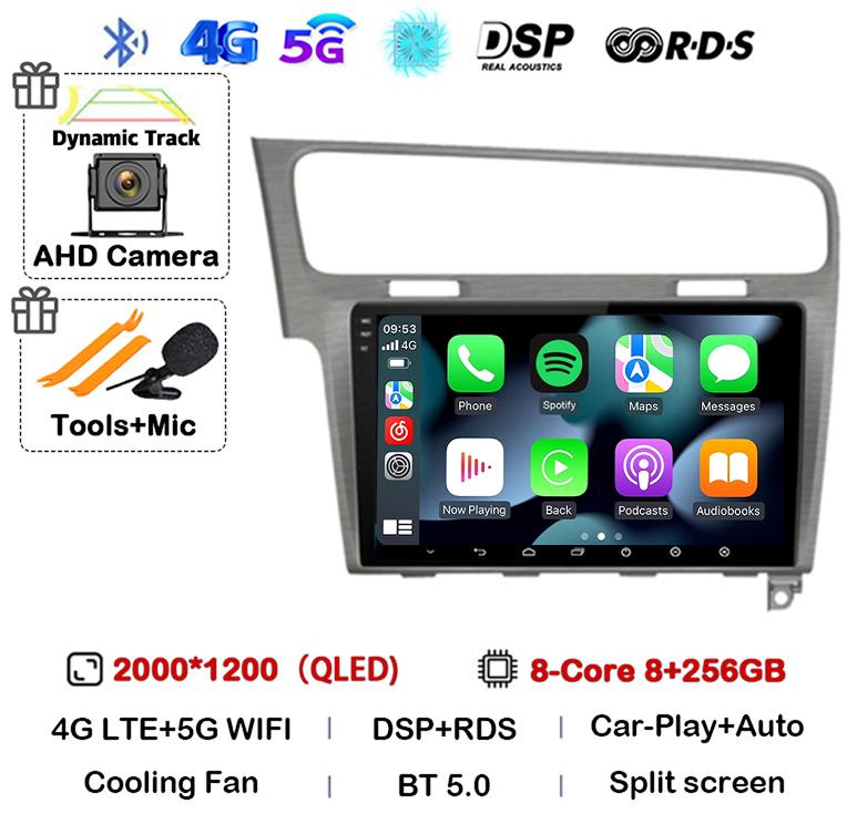 Android 14 WIFI+4G Auto For Volkswagen VW Golf 7 MK7 GTI 2011-2021 Car Radio Carplay HD Multimedia GPS Video Player Stereo 2din