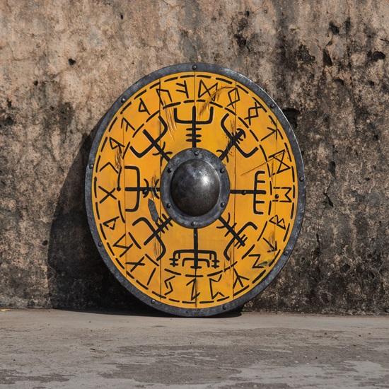 Viking Shield For Wall Decor Authentic Battleward Wooden Vikings Shield Knight Round Shield Handmade Gift Collectible Item