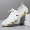 Cross-Border Octopus Plus Size Men's Genuine Leather Low-Top Casual Bean Shoes