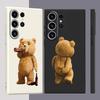 New Cartoon Bear Phone Case For Samsung Galaxy S25 Ultra S24 Ultra S23 FE S22 S20 Plus A15 A35 A50 A51 A54 A55 A71 A72 A73 Cov
