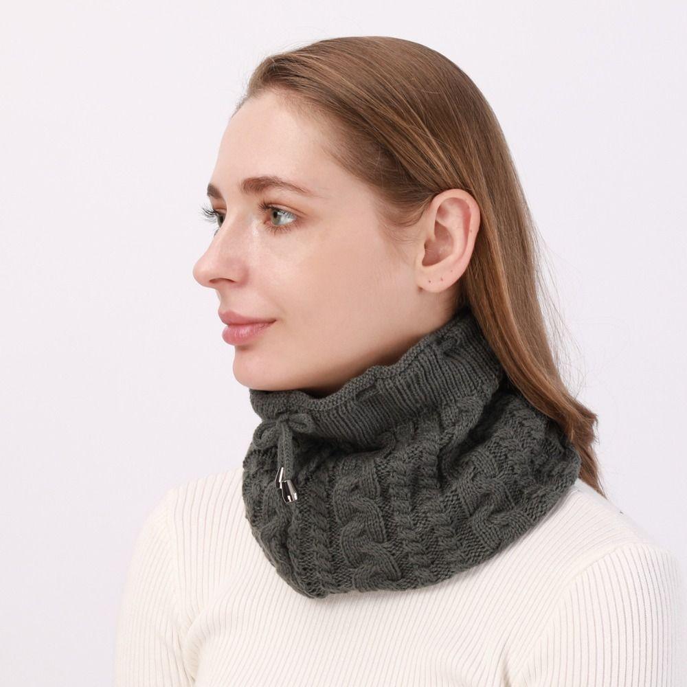 Soft Multifunction Snood Scarf Thick Knit Bonnet Turban Hat Vintage Beanies Cap Hat Autumn Winter